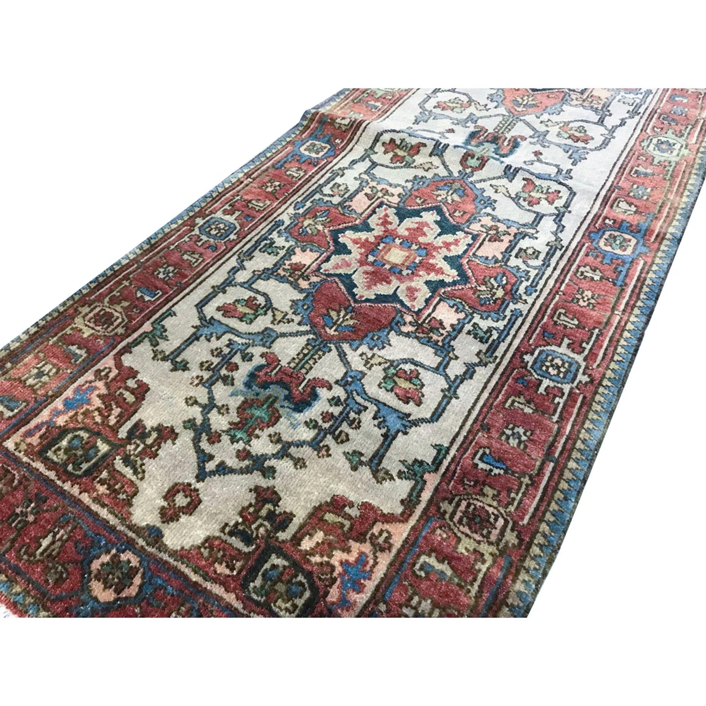 ANTIQUE SERAPI P6CSE IVORY / RED