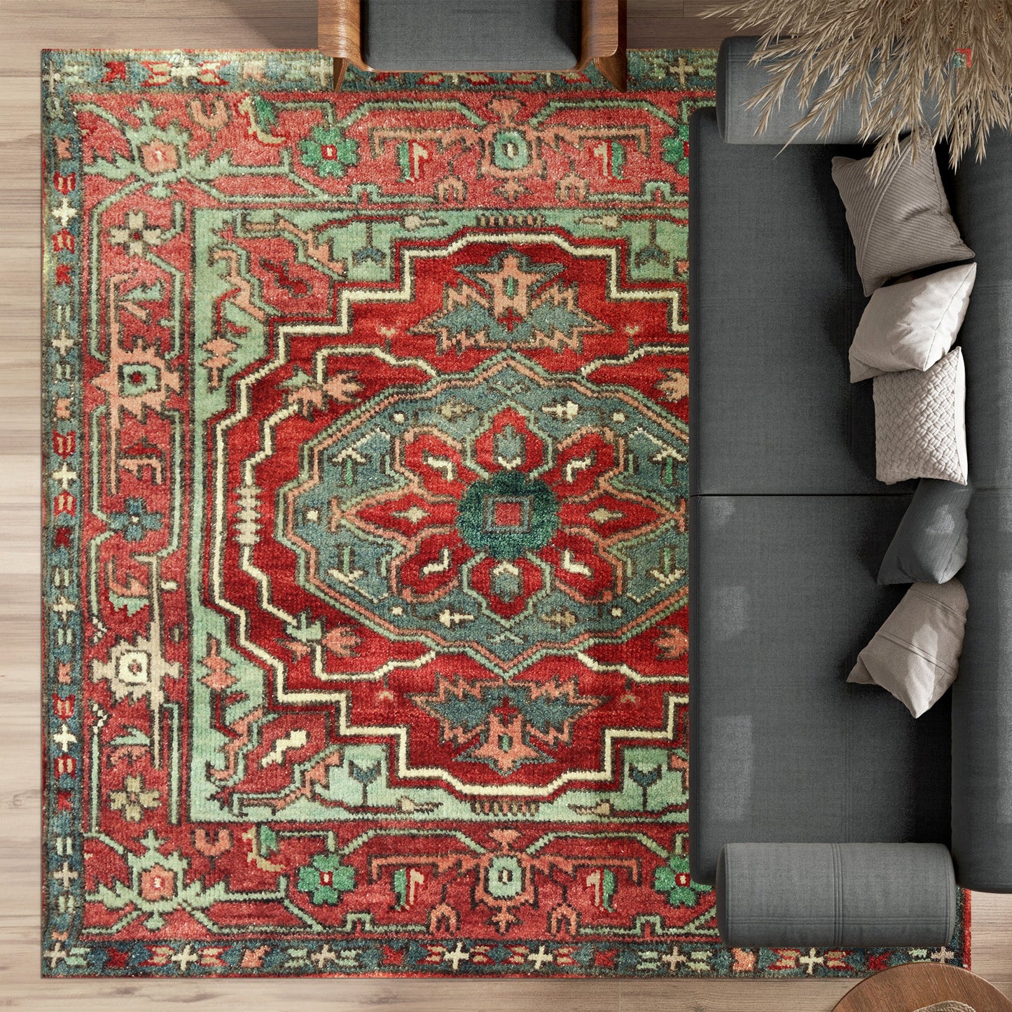 ANTIQUE SERAPI P7BSE RED / RUST