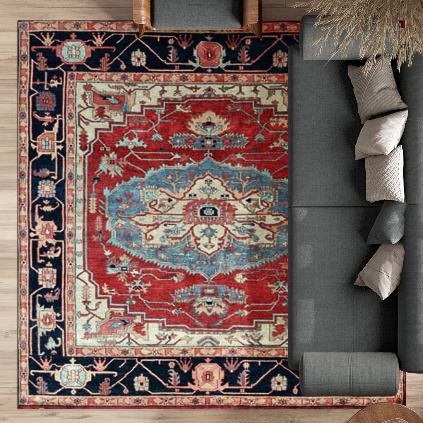 ANTIQUE SERAPI P7CSE RED / BLUE