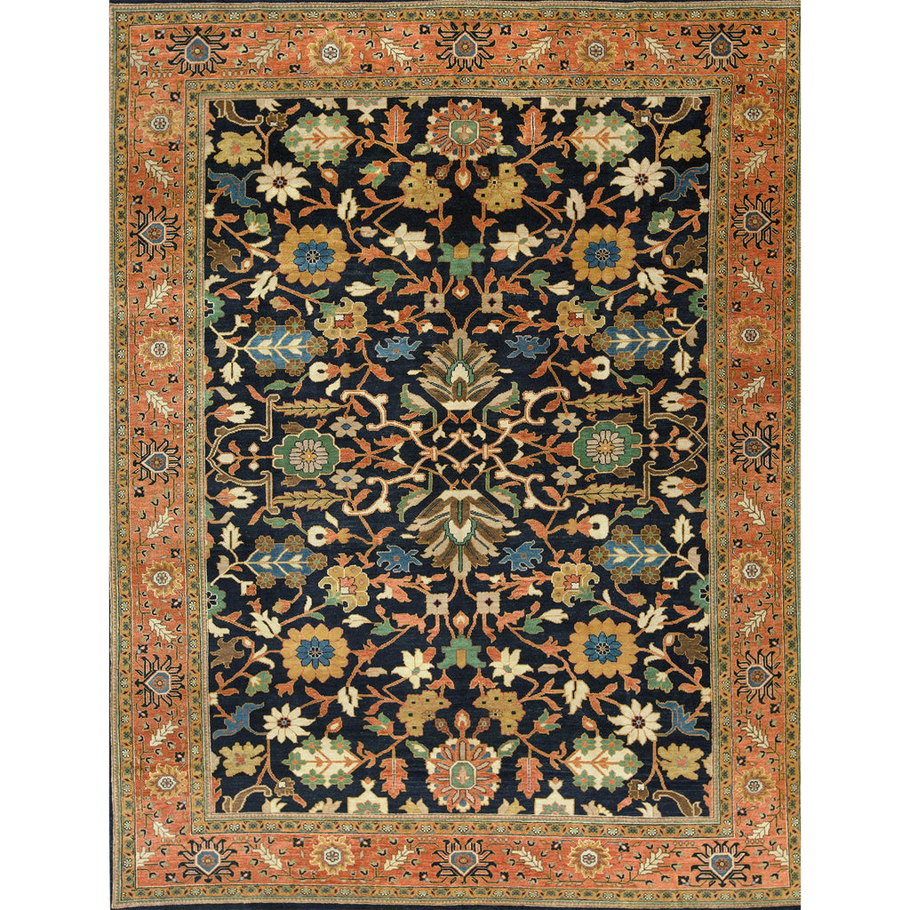 ANTIQUE SERAPI SERAP NAVY / RUST