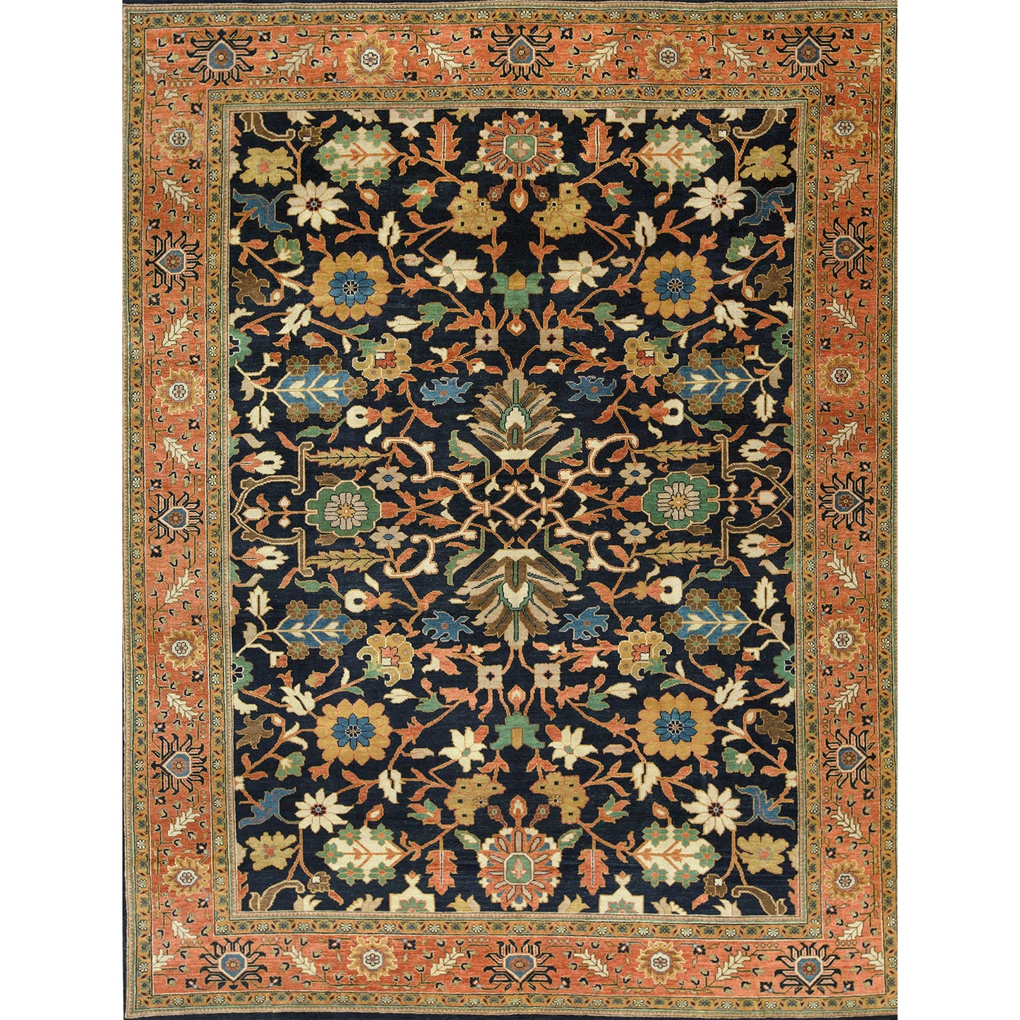 ANTIQUE SERAPI SERAP NAVY / RUST