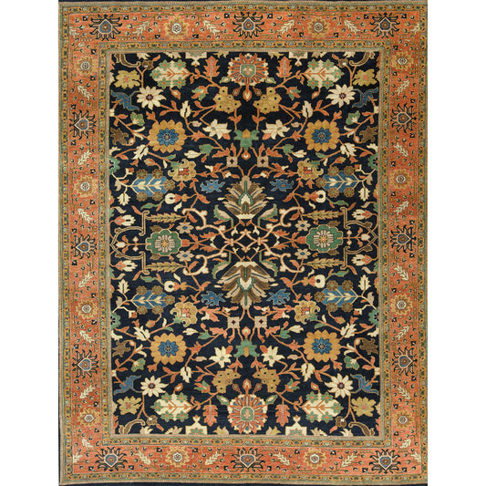 ANTIQUE SERAPI SERAP NAVY / RUST