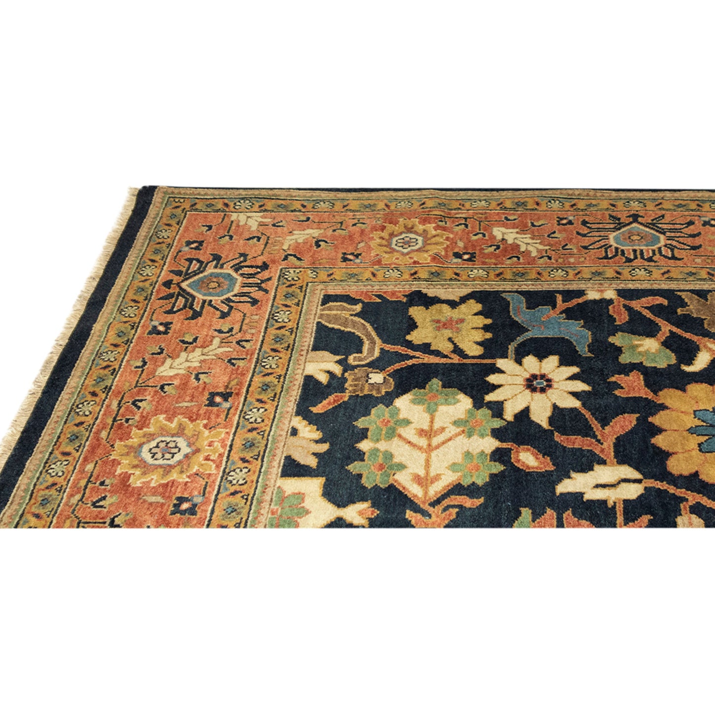 ANTIQUE SERAPI SERAP NAVY / RUST