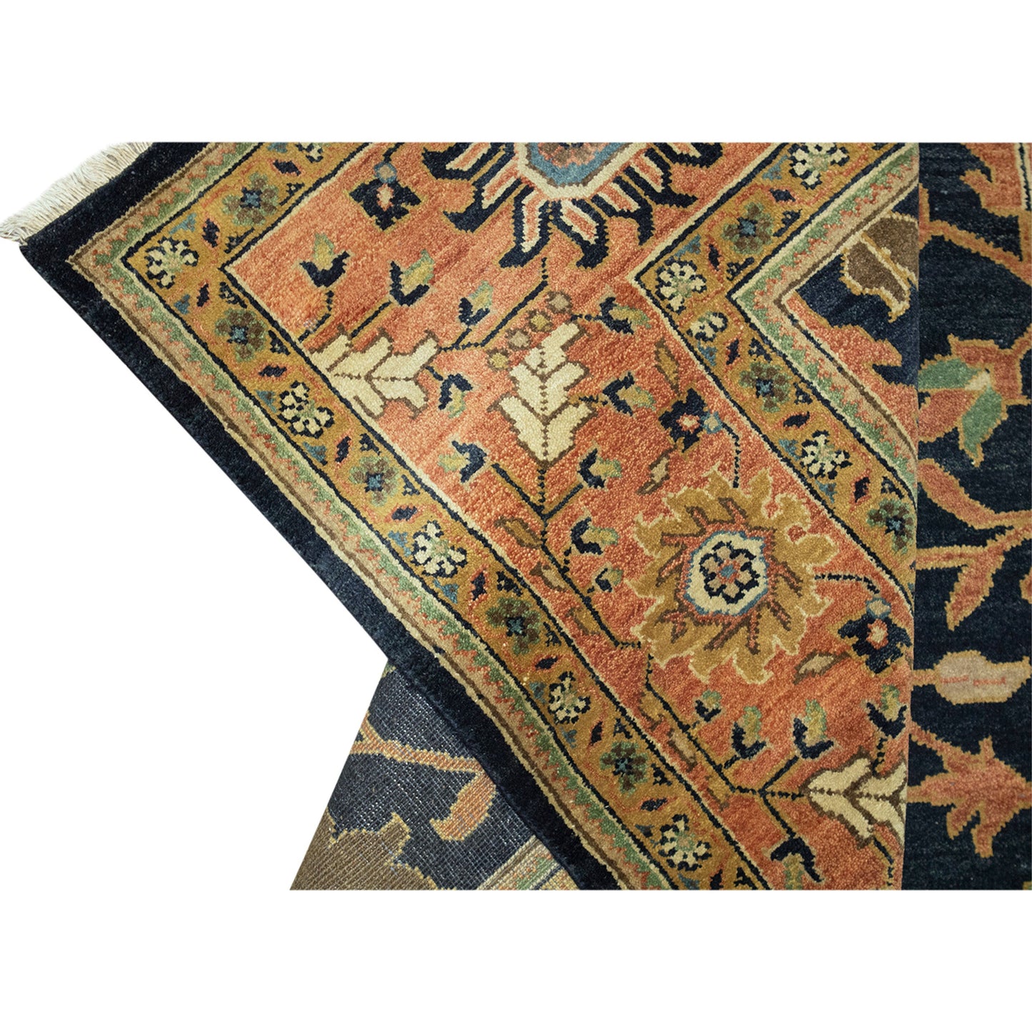 ANTIQUE SERAPI SERAP NAVY / RUST