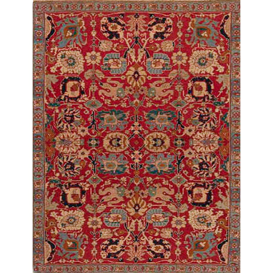 ANTIQUE SERAPI SERAP RED / LIGHT BLUE