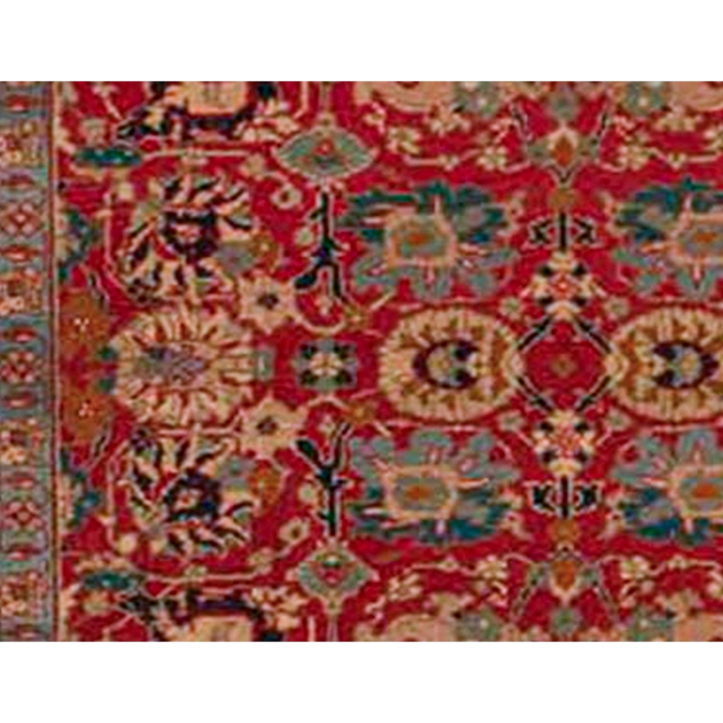 ANTIQUE SERAPI SERAP RED / LIGHT BLUE