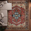 ANTIQUE SERAPI SERAP RUST / NAVY