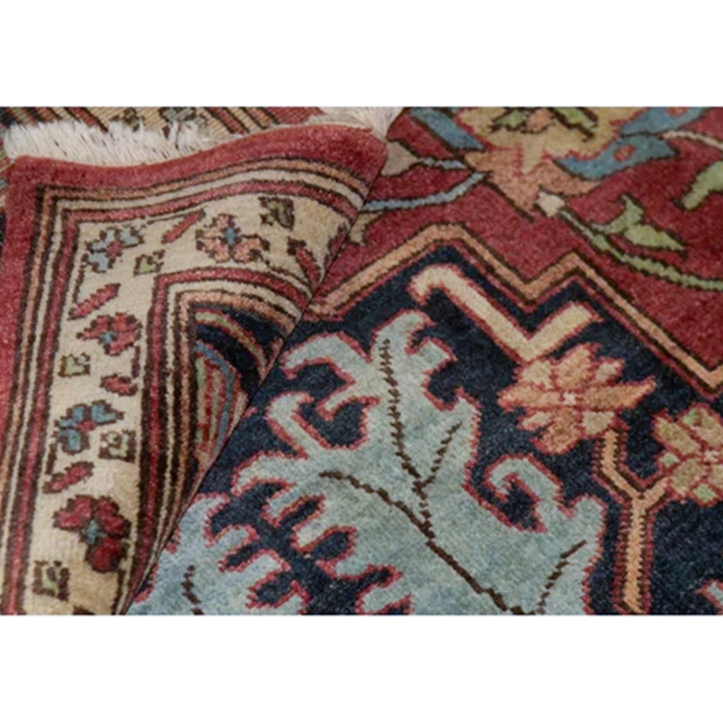 ANTIQUE SERAPI SERAP RUST / NAVY