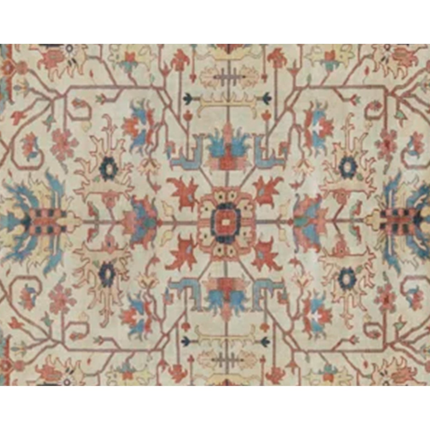 ANTIQUE SERAPI SJ-45 IVORY / RED 14' X 15'4"