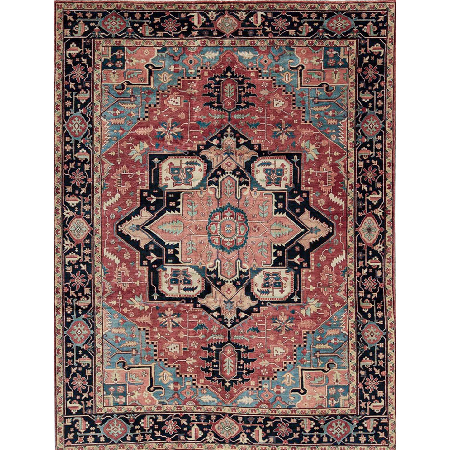 ANTIQUE SERAPI SJ-48 RED / BLUE