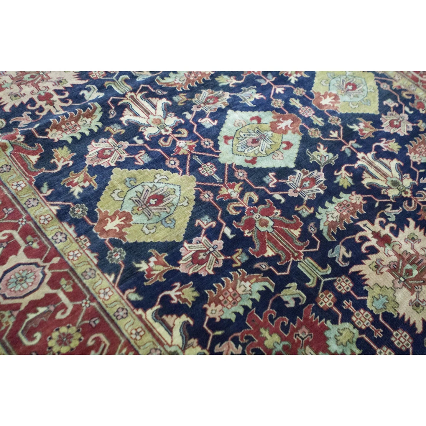 ANTIQUE SULTANABAD CACAU BLUE / RED