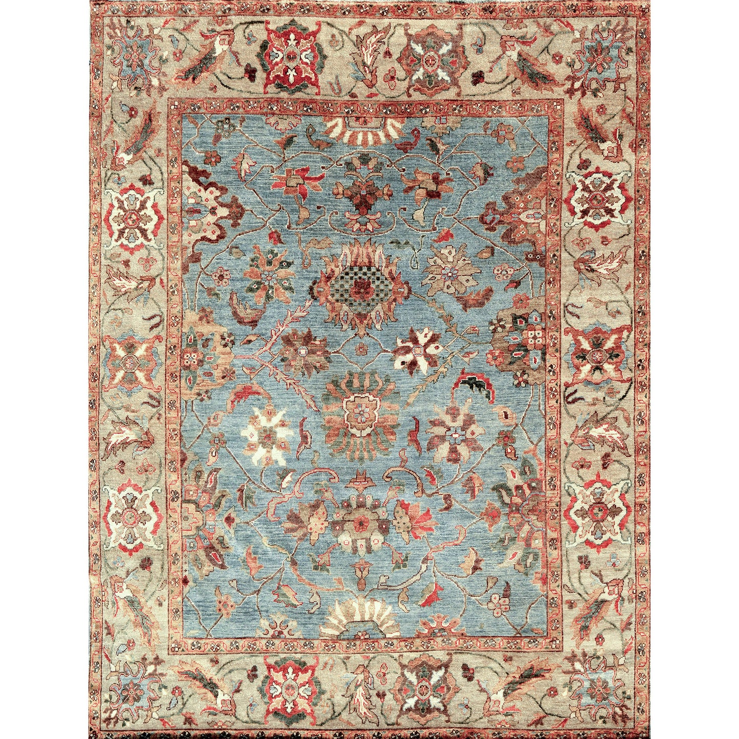 ANTIQUE SULTANABAD CH-7- GREY / IVORY