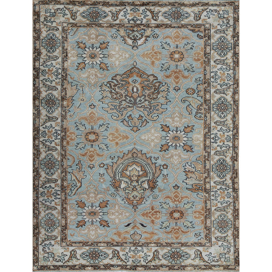ANTIQUE SULTANABAD KIRMA BLUE / IVORY