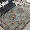ANTIQUE SULTANABAD KIRMA BLUE / IVORY