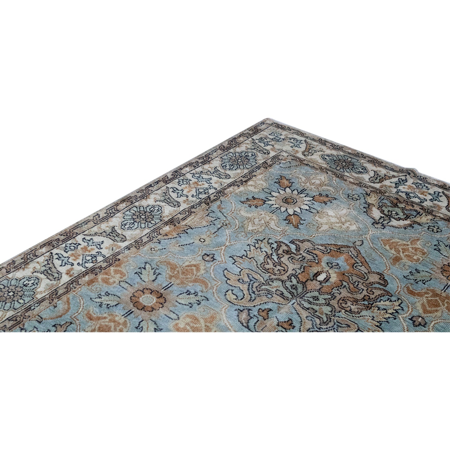ANTIQUE SULTANABAD KIRMA BLUE / IVORY