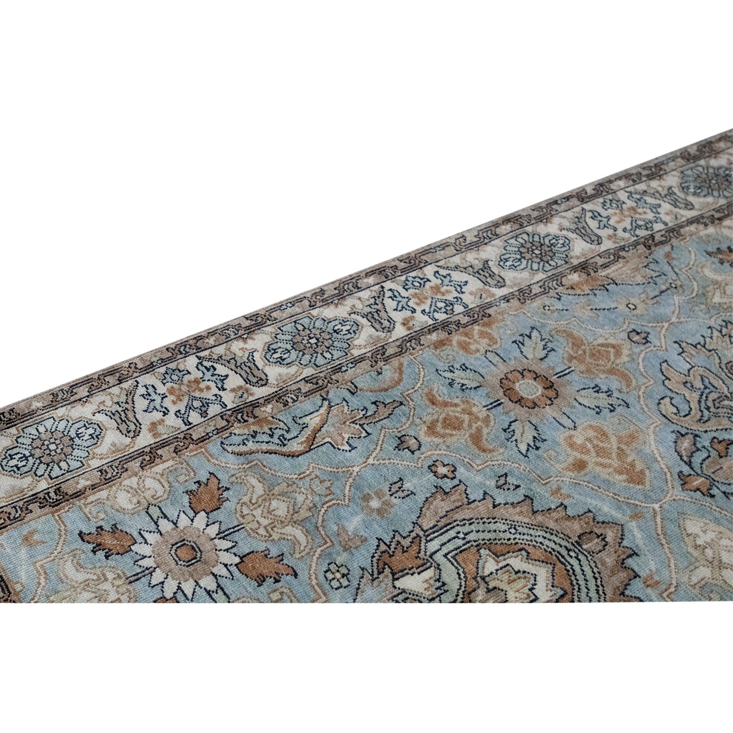ANTIQUE SULTANABAD KIRMA BLUE / IVORY