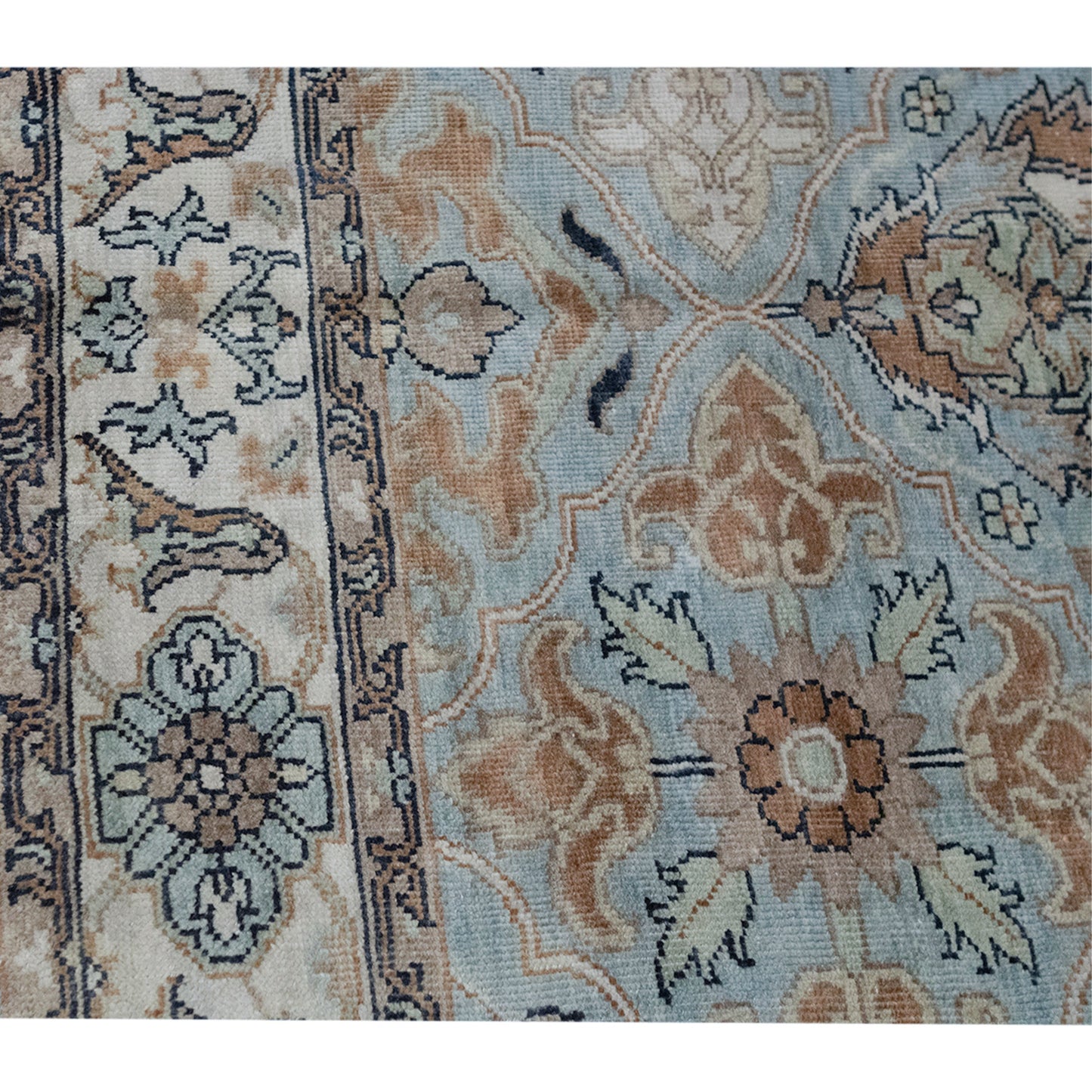 ANTIQUE SULTANABAD KIRMA BLUE / IVORY