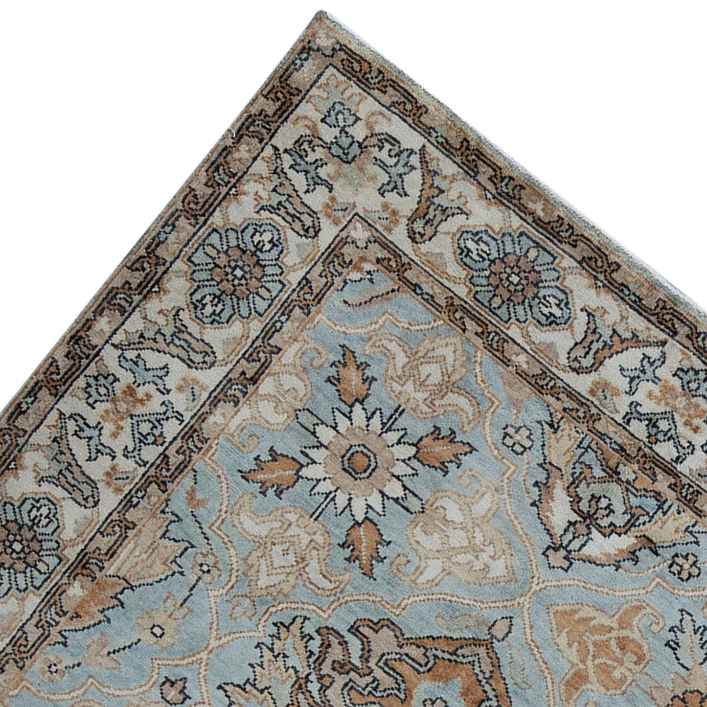 ANTIQUE SULTANABAD KIRMA BLUE / IVORY