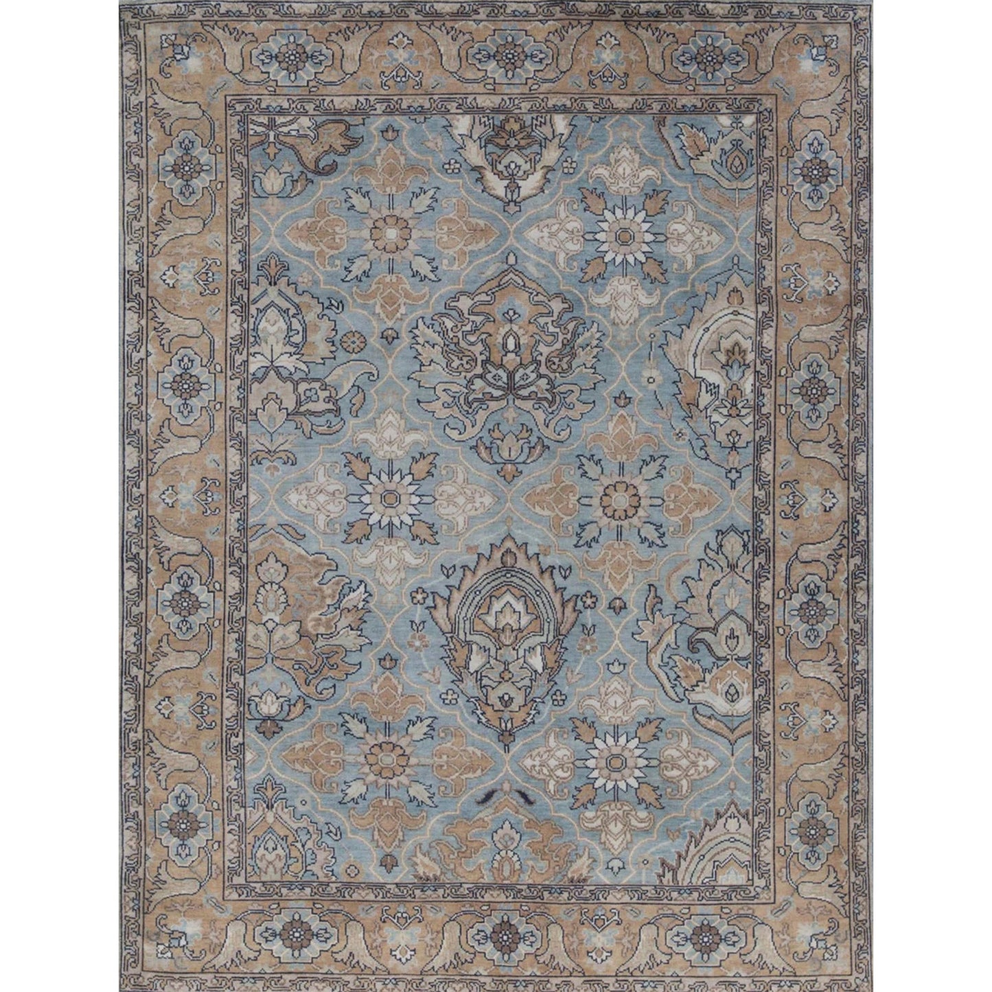ANTIQUE SULTANABAD KIRMA BLUE / RUST