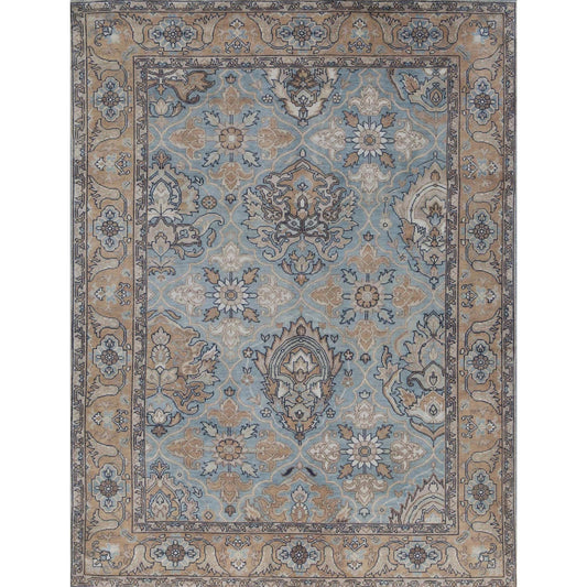 ANTIQUE SULTANABAD KIRMA BLUE / RUST