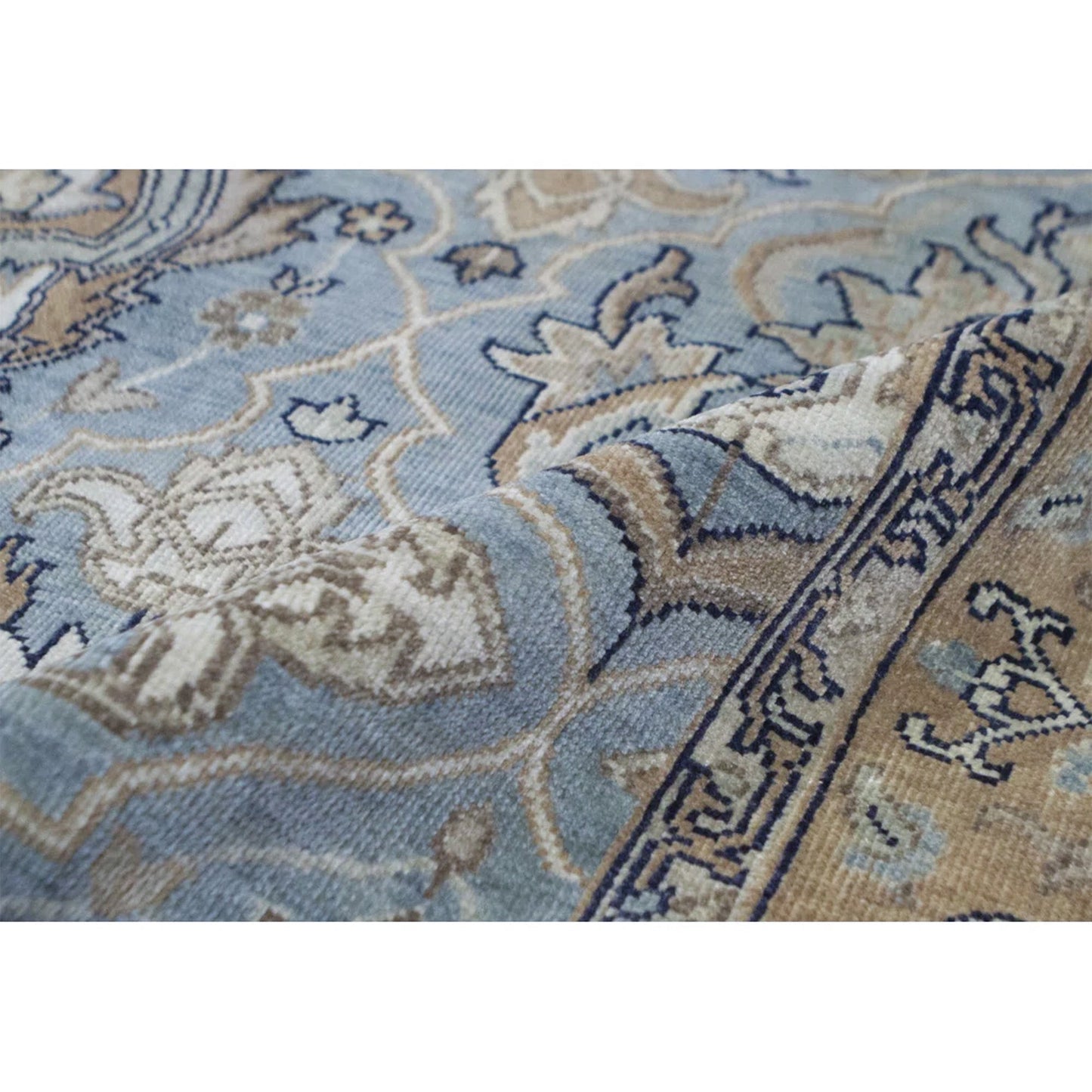 ANTIQUE SULTANABAD KIRMA BLUE / RUST