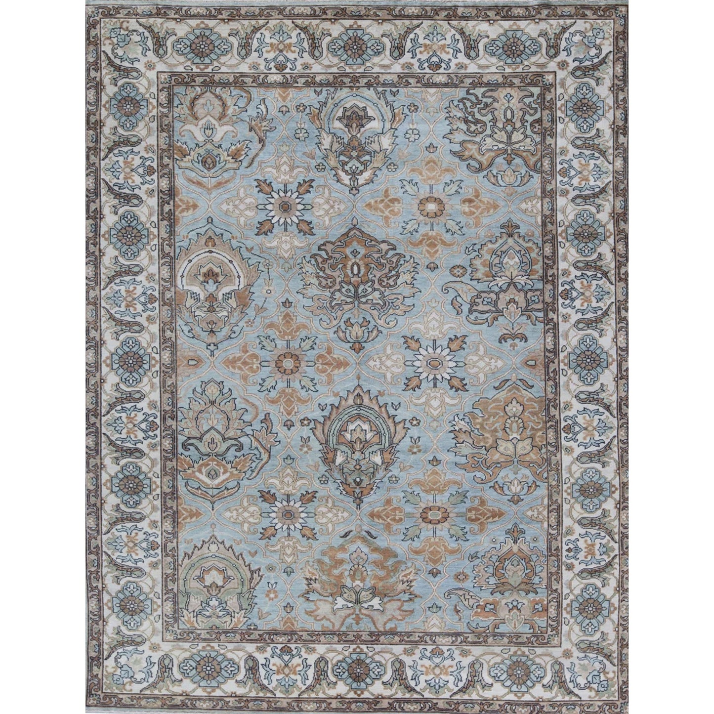 ANTIQUE SULTANABAD KIRMA LIGHT BLUE / IVORY