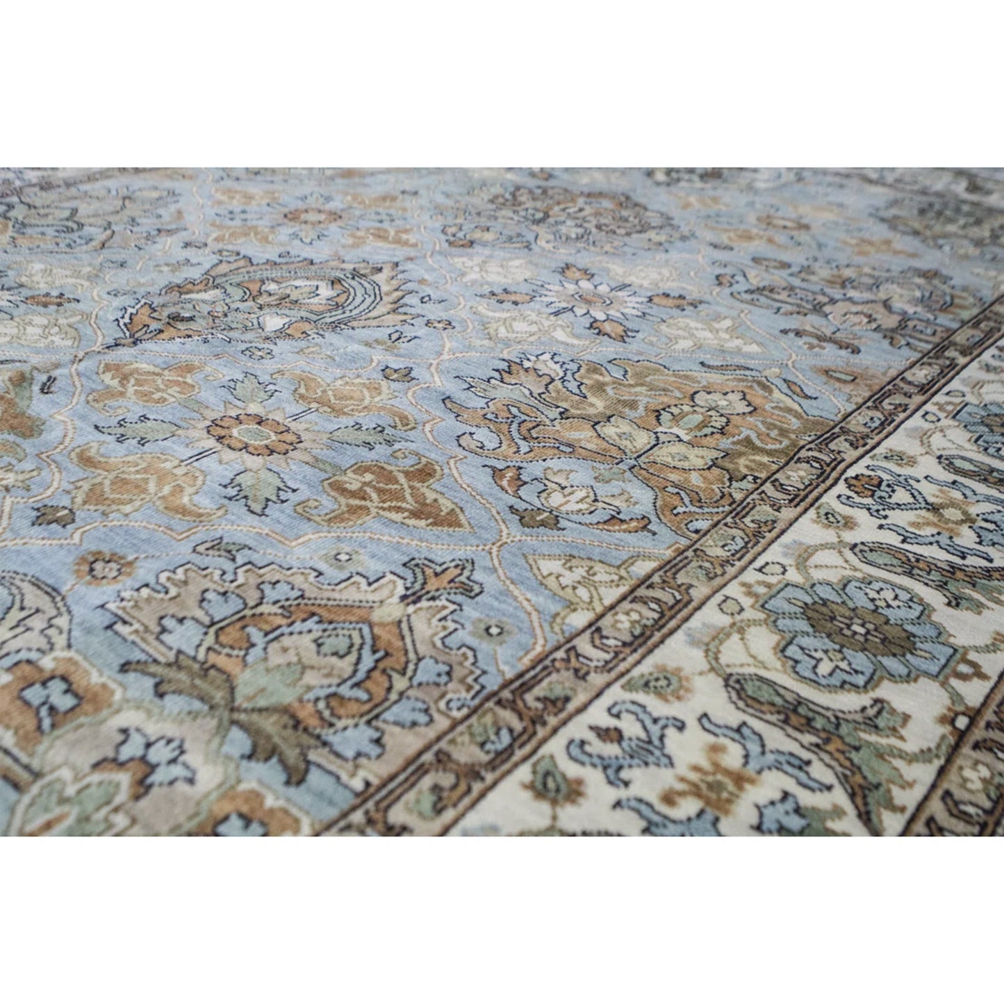 ANTIQUE SULTANABAD KIRMA LIGHT BLUE / IVORY