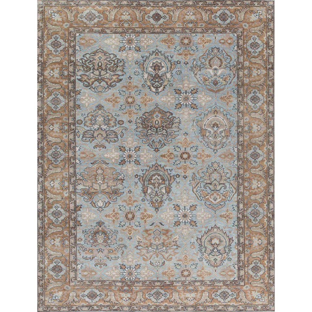 ANTIQUE SULTANABAD KIRMA LIGHT BLUE / RUST