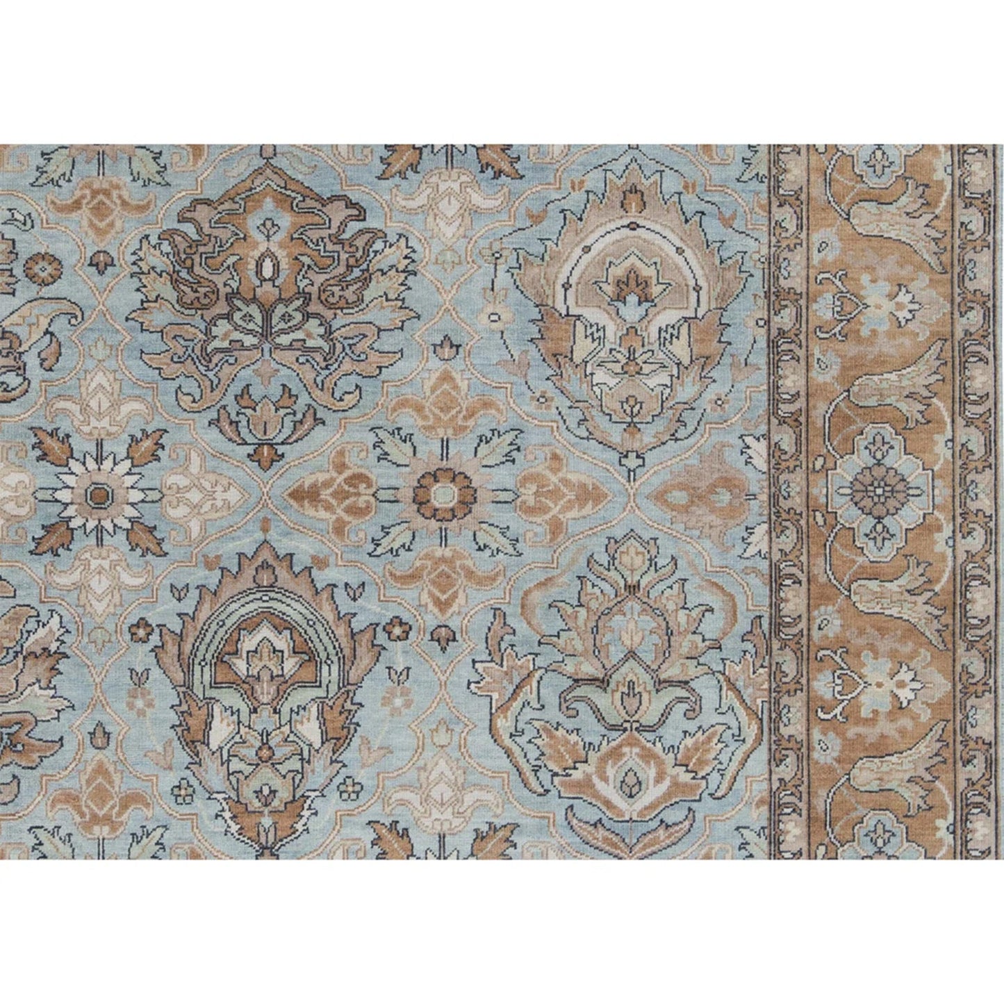 ANTIQUE SULTANABAD KIRMA LIGHT BLUE / RUST