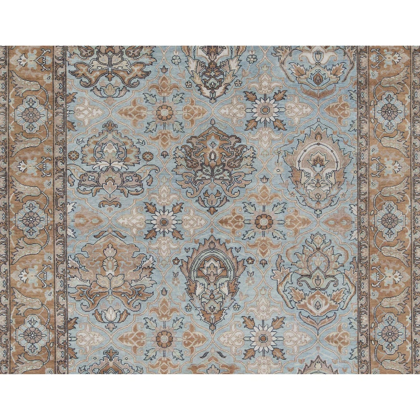 ANTIQUE SULTANABAD KIRMA LIGHT BLUE / RUST