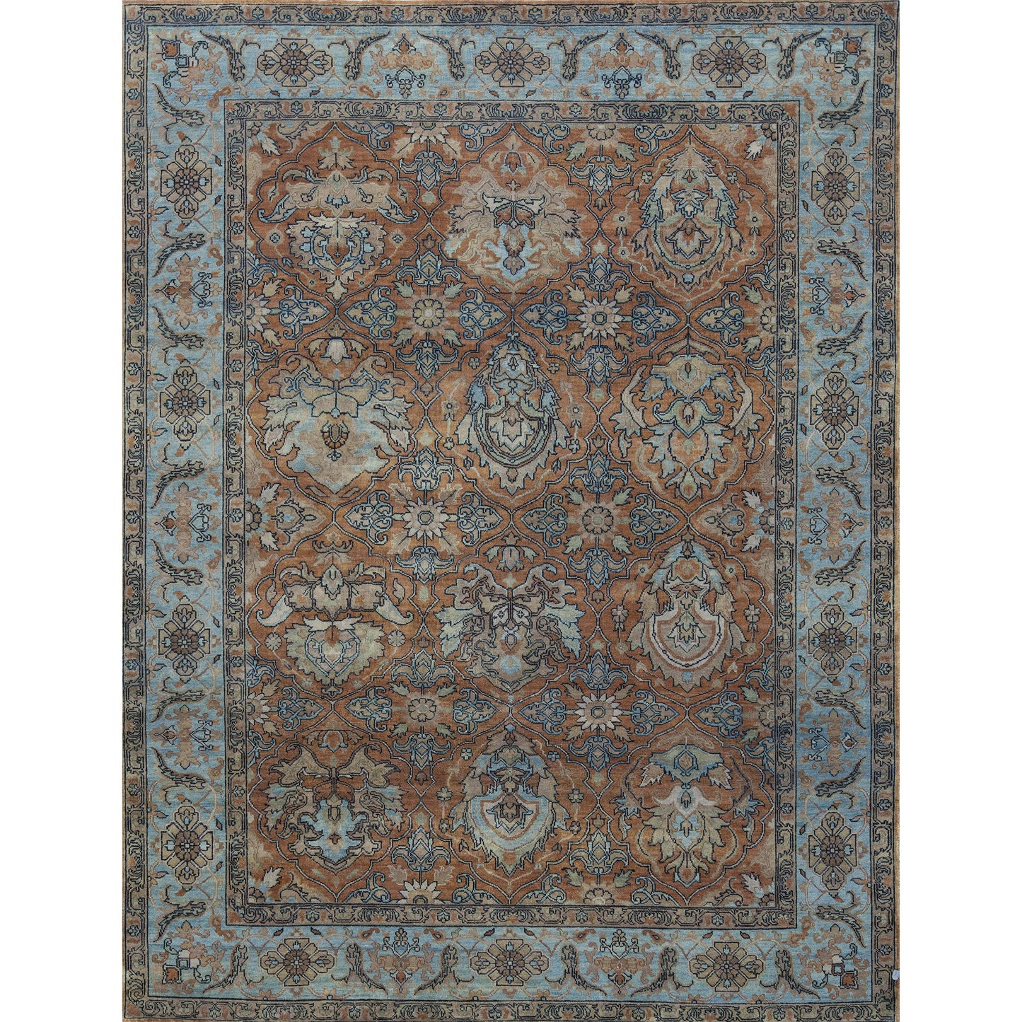 ANTIQUE SULTANABAD KIRMA RUST / BLUE