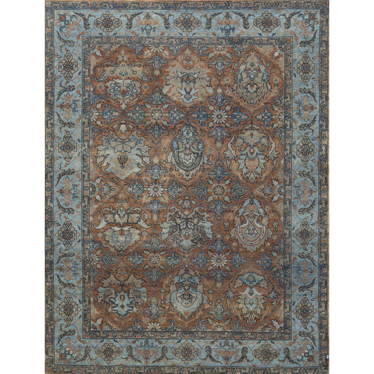 ANTIQUE SULTANABAD KIRMA RUST / BLUE