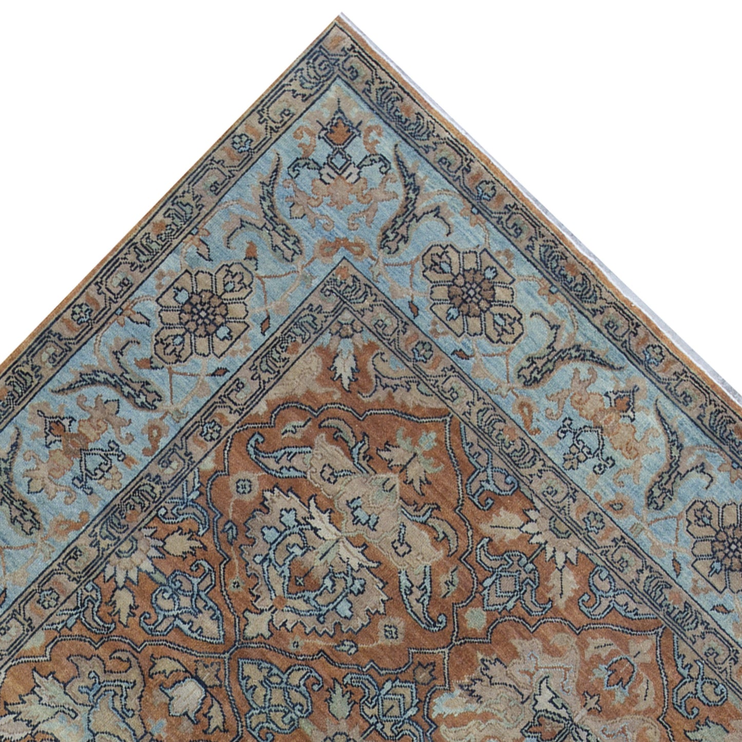 ANTIQUE SULTANABAD KIRMA RUST / BLUE