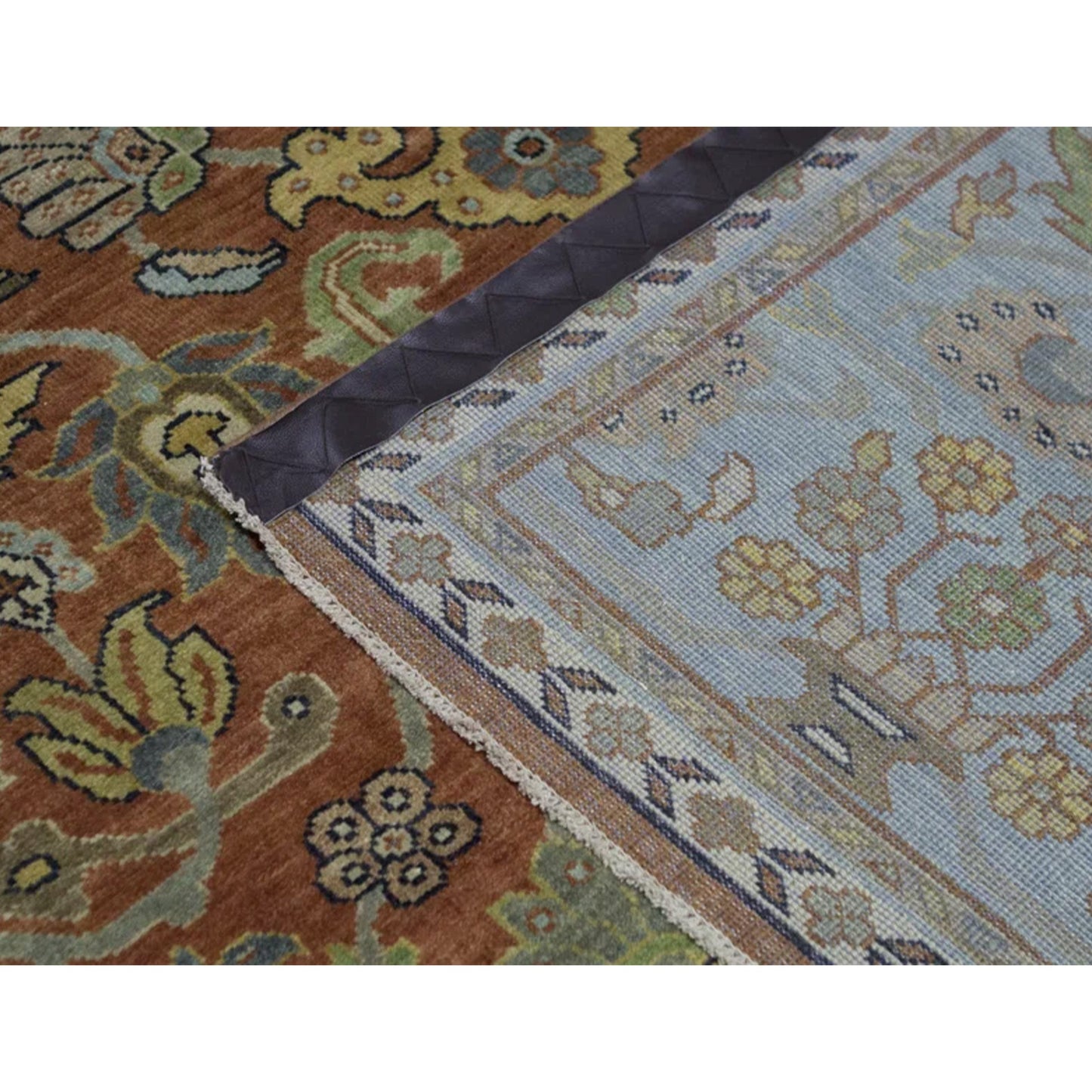 ANTIQUE SULTANABAD MAH15 RUST / LIGHT BLUE