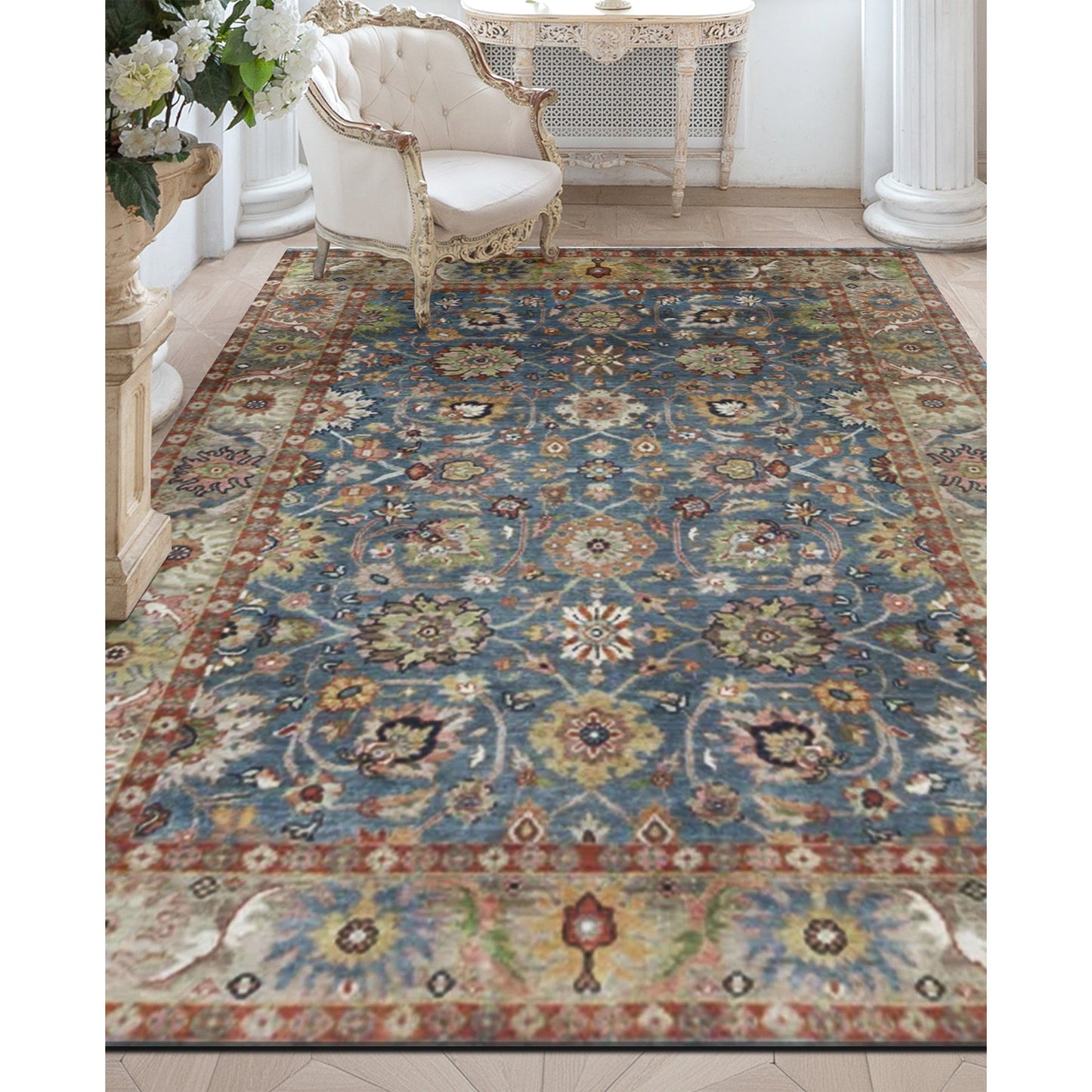 ANTIQUE SULTANABAD MAH20 BLUE / RED
