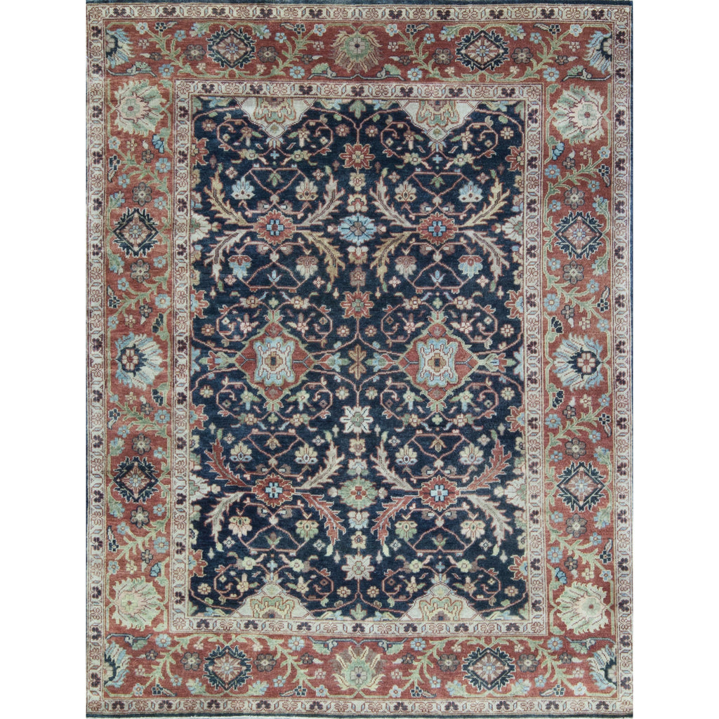 ANTIQUE SULTANABAD MAH23 BLUE / RUST