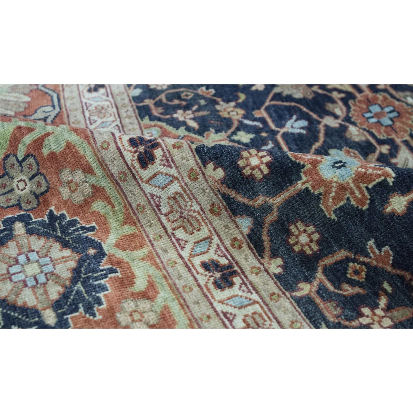 ANTIQUE SULTANABAD MAH23 BLUE / RUST