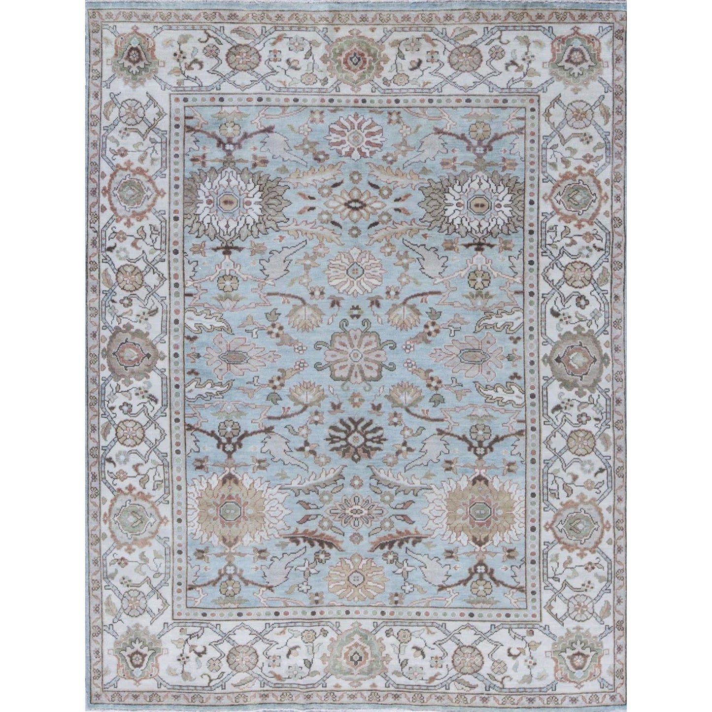 ANTIQUE SULTANABAD MAH25 BLUE / IVORY