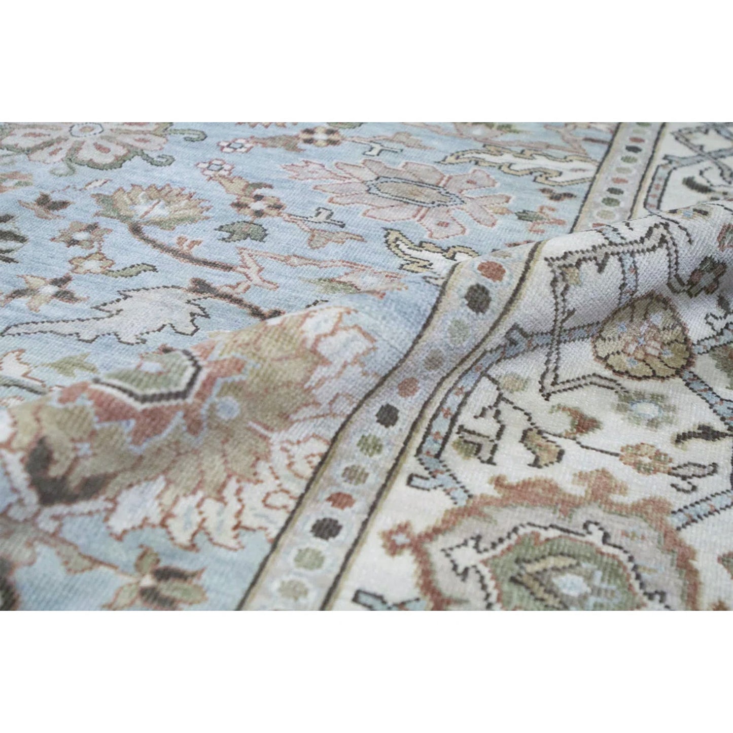 ANTIQUE SULTANABAD MAH25 BLUE / IVORY