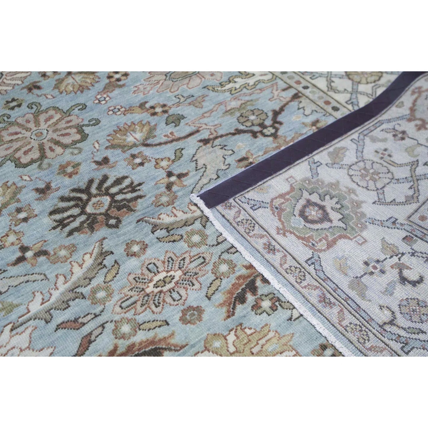 ANTIQUE SULTANABAD MAH25 BLUE / IVORY