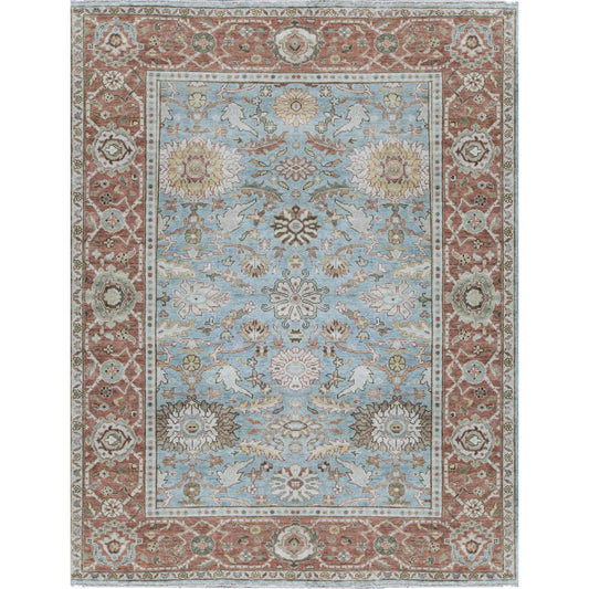 ANTIQUE SULTANABAD MAH25 LIGHT BLUE / RUST