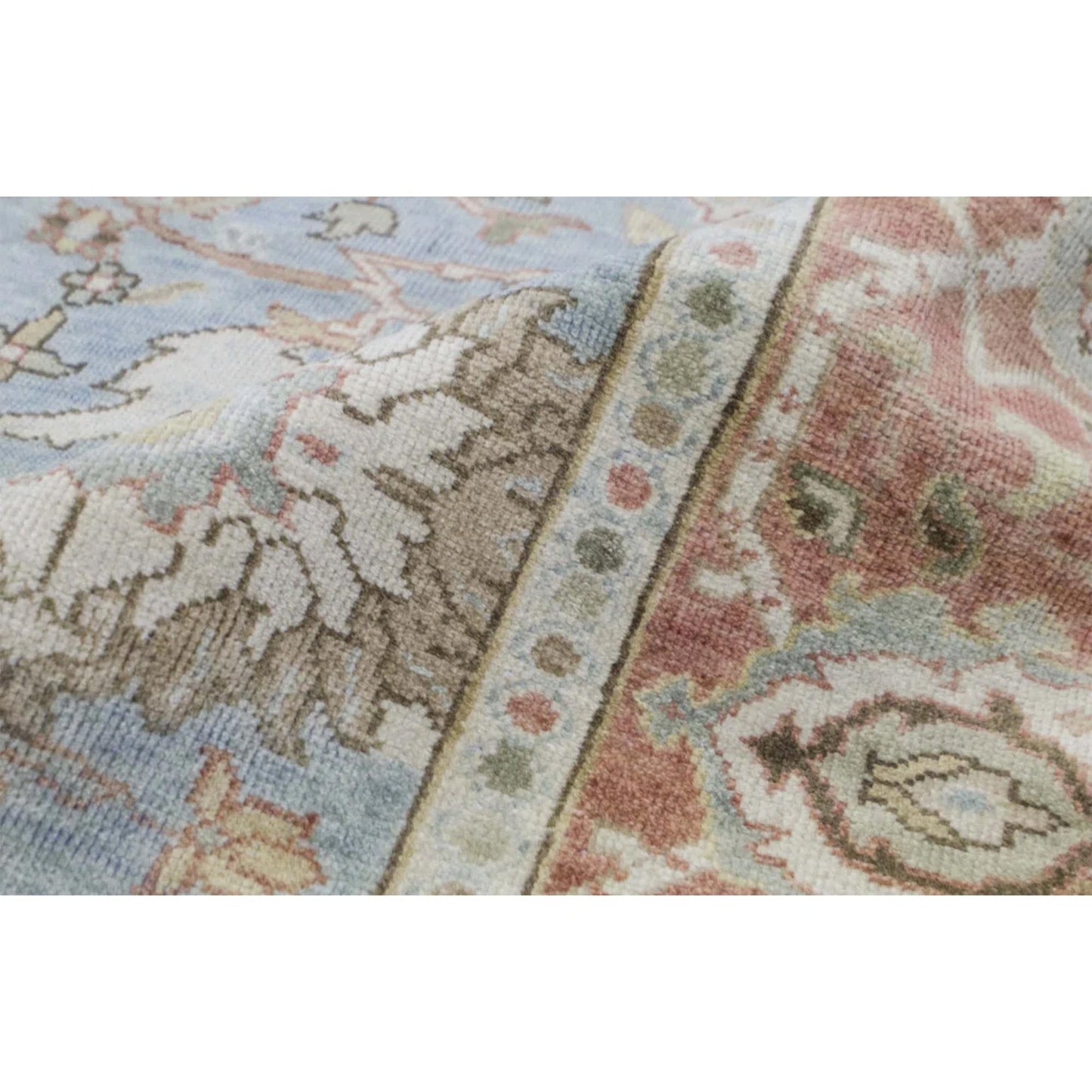 ANTIQUE SULTANABAD MAH25 LIGHT BLUE / RUST