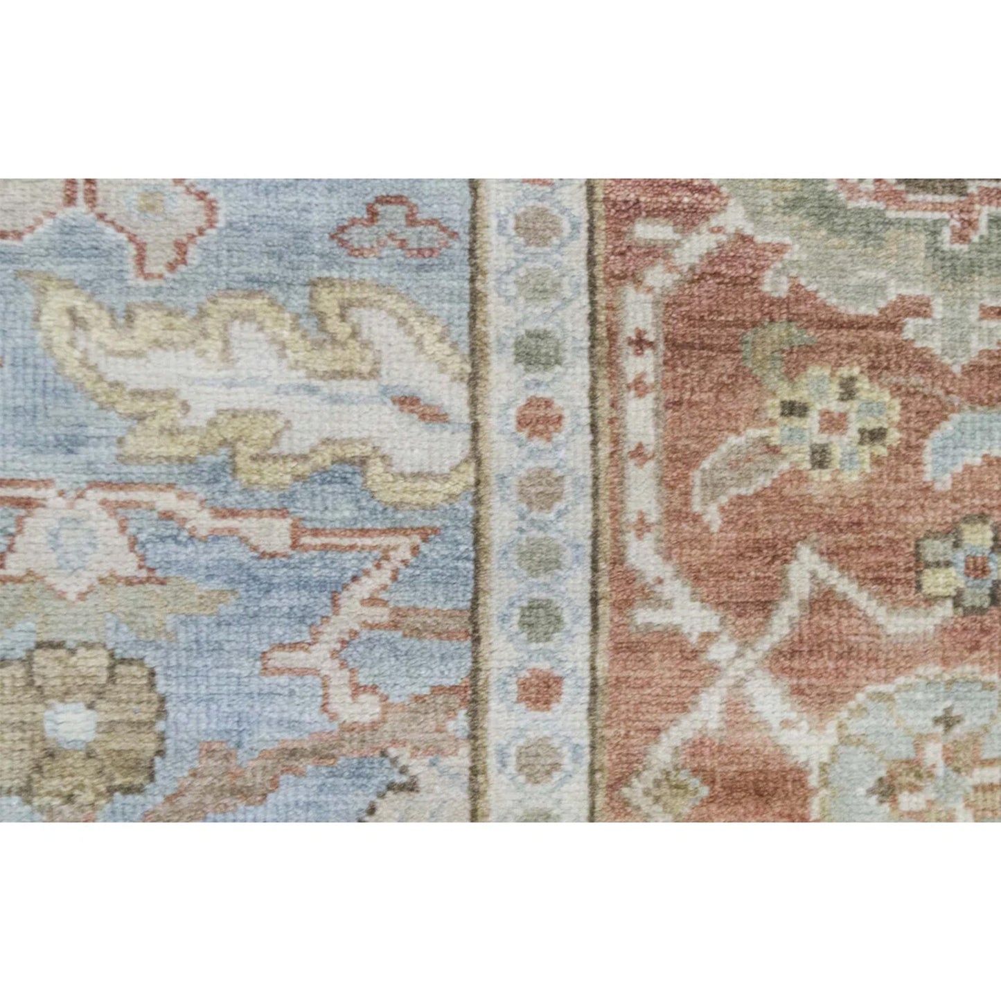 ANTIQUE SULTANABAD MAH25 LIGHT BLUE / RUST