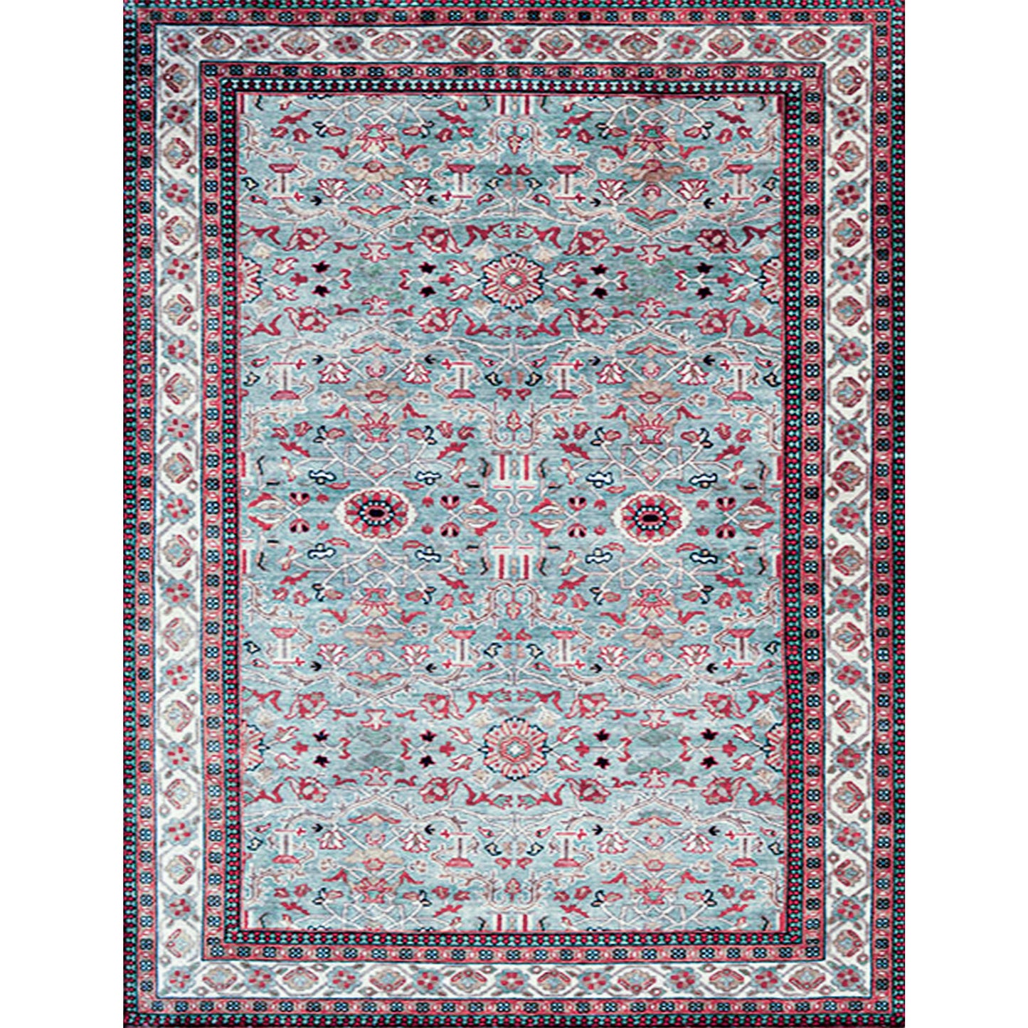 ANTIQUE SULTANABAD MAH29 LIGHT BLUE / IVORY