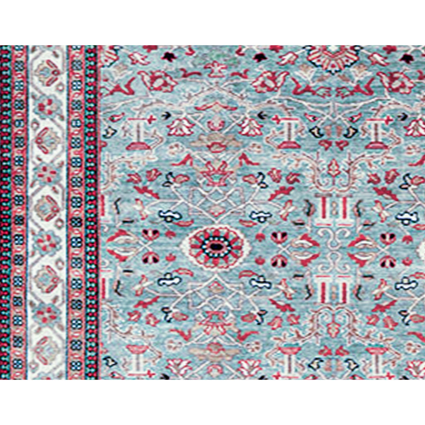 ANTIQUE SULTANABAD MAH29 LIGHT BLUE / IVORY