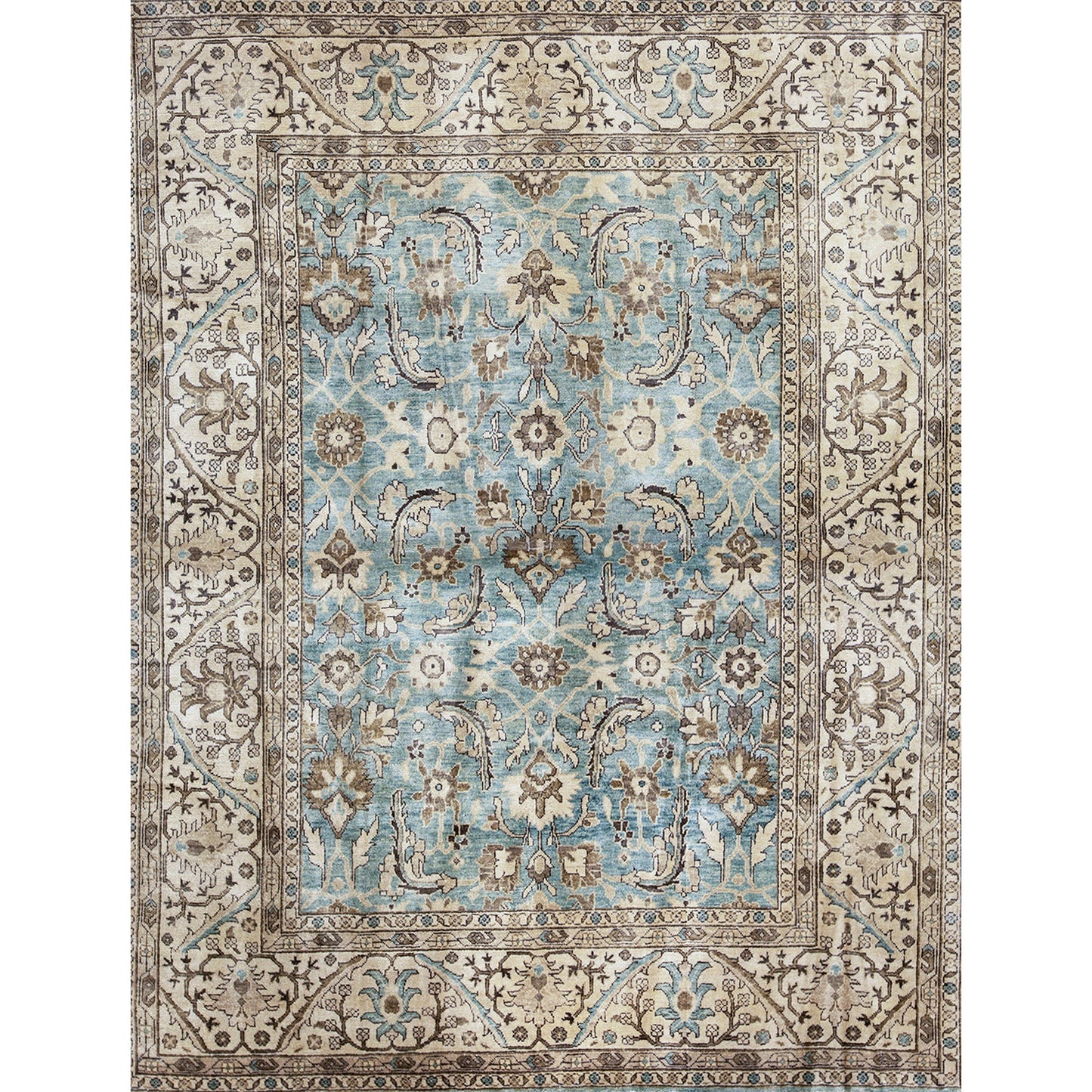 ANTIQUE SULTANABAD MAH34 BLUE / BEIGE
