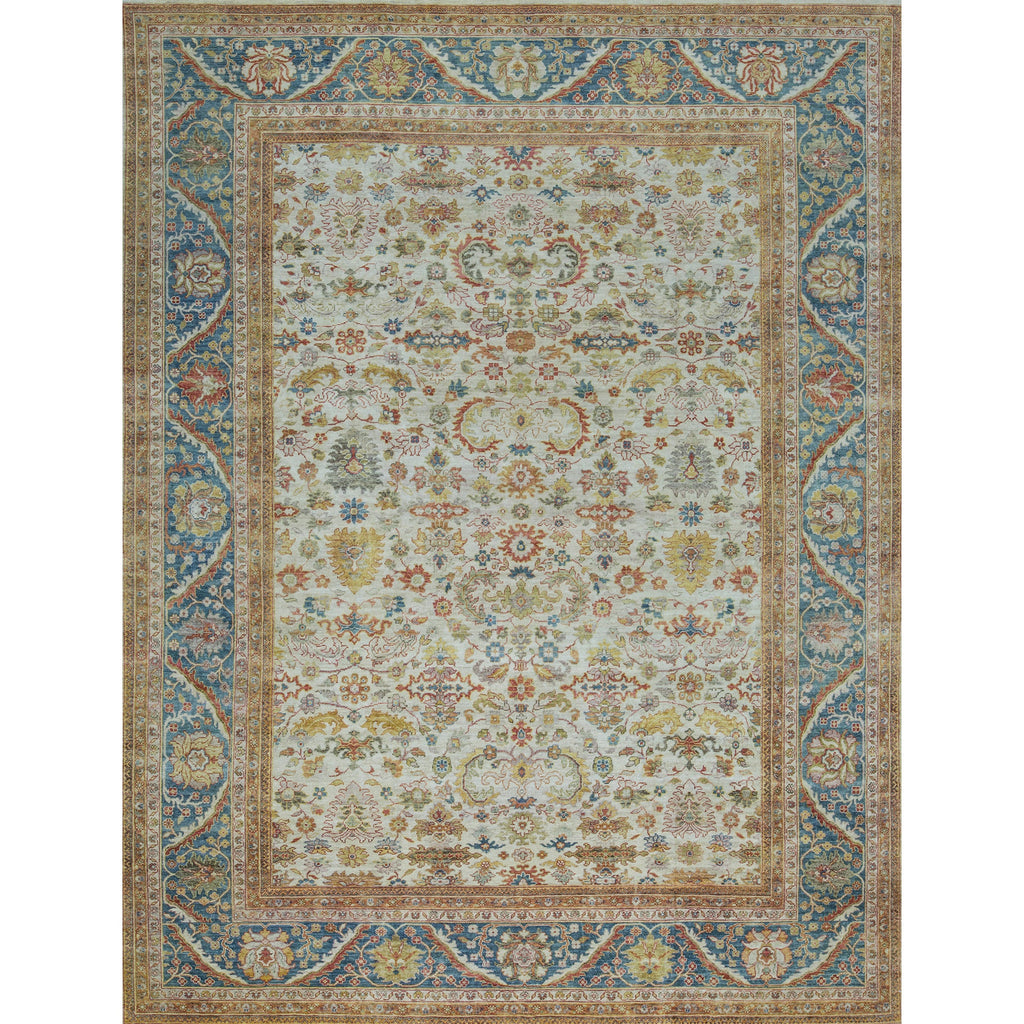 ANTIQUE SULTANABAD MAH35 IVORY / LIGHT GREEN