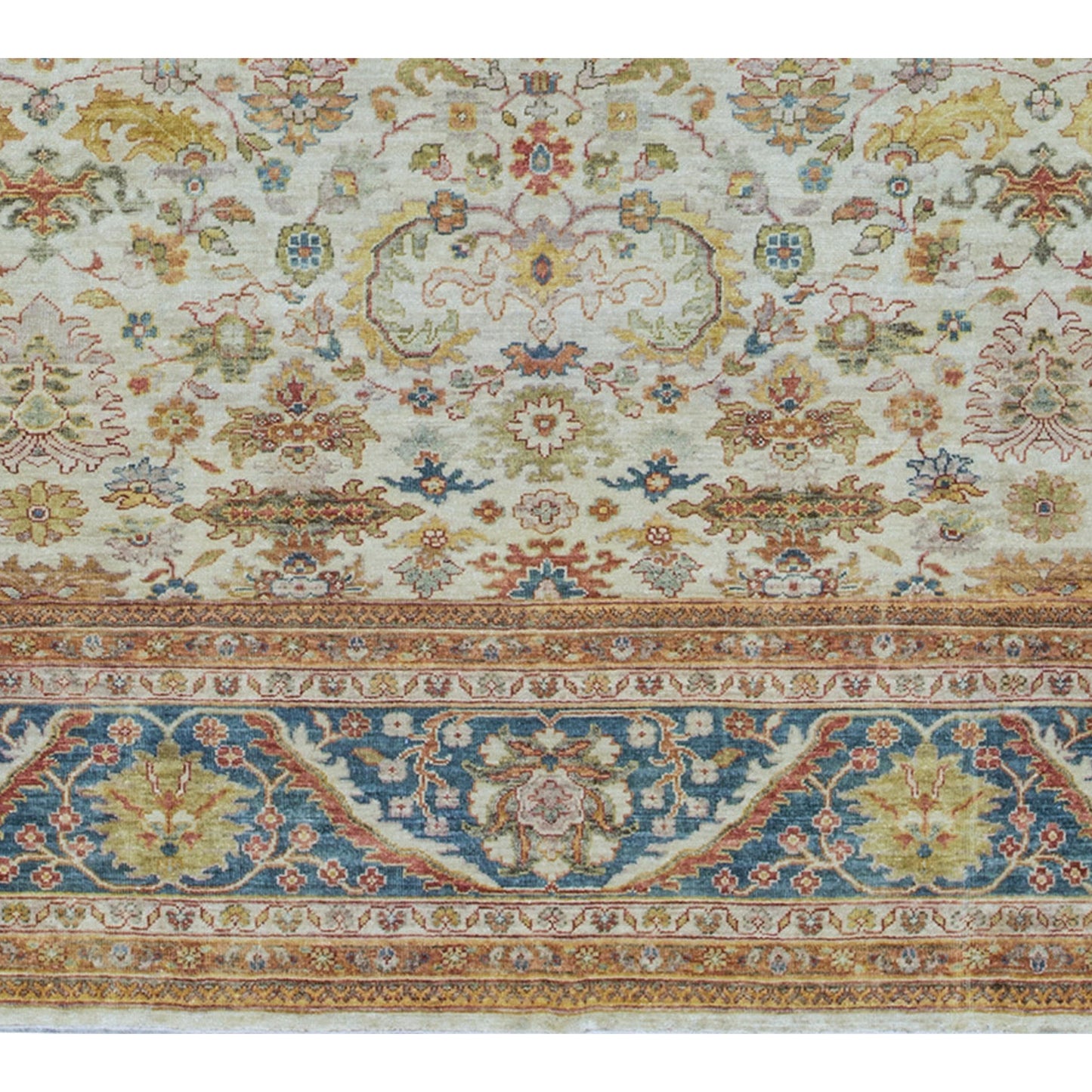 ANTIQUE SULTANABAD MAH35 IVORY / LIGHT GREEN