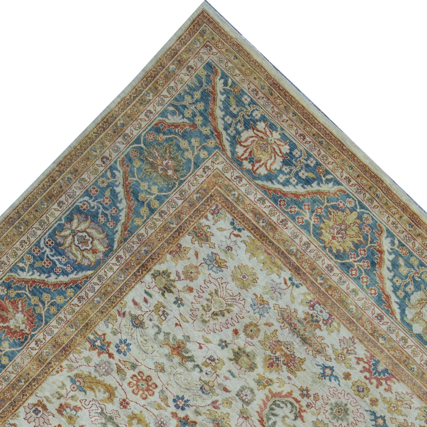 ANTIQUE SULTANABAD MAH35 IVORY / LIGHT GREEN