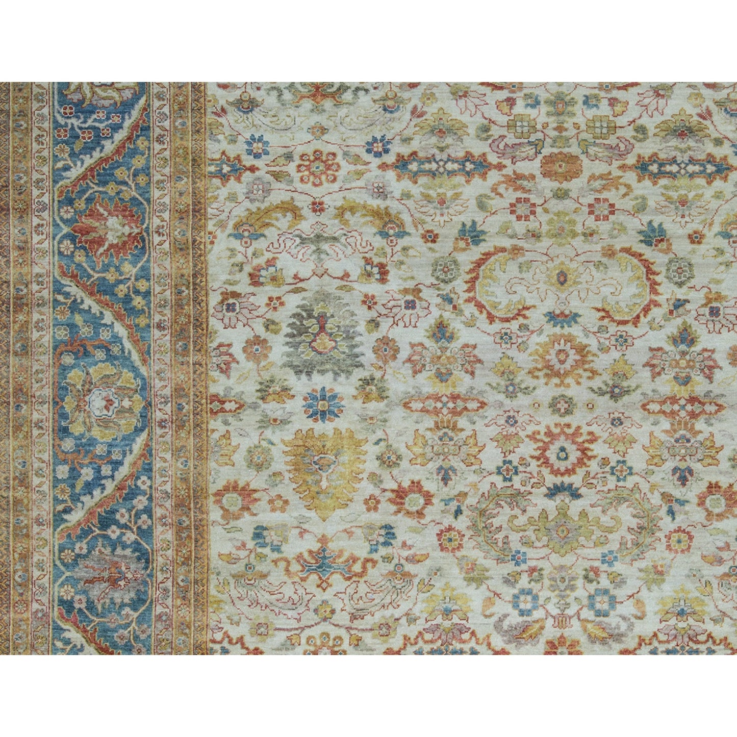 ANTIQUE SULTANABAD MAH35 IVORY / LIGHT GREEN